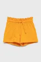 oranžová Detské bavlnené šortky United Colors of Benetton Dievčenský