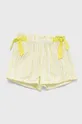 жёлтый Детские хлопковые шорты United Colors of Benetton Для девочек