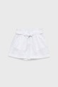 Dětské plátěné šortky United Colors of Benetton látka bílá 4BE7C9005.G