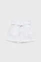 biela Detské ľanové šortky United Colors of Benetton Dievčenský