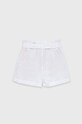 Dětské plátěné šortky United Colors of Benetton 4BE7C9005.G bílá SS22
