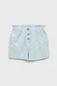 modra Otroške lanene kratke hlače United Colors of Benetton Dekliški