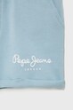 Fete Pepe Jeans pantaloni scurți din bumbac pentru copii PG800775.516 albastru