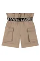 Detské krátke nohavice Karl Lagerfeld béžová