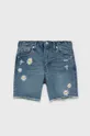 modra Levi's otroške jeans kratke hlače Dekliški