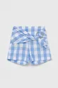 modra Birba&Trybeyond bombažne hlače za otroke Dekliški