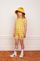 Mini Rodini pantaloni scurți din bumbac pentru copii cu modele galben 2223013023