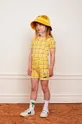 κίτρινο Παιδικό βαμβακερό σορτς Mini Rodini Για κορίτσια