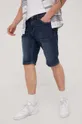 Rifľové krátke nohavice Tom Tailor tmavomodrá