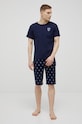 Polo Ralph Lauren piżama bawełniana 714866474001 nadruk granatowy 714866474001