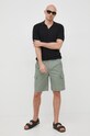 Sisley pantaloni scurti din bumbac 4LPKS900I.075 verde SS22