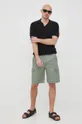 Pamučne kratke hlače Sisley zelena