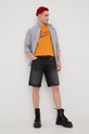 Superdry pantaloni scurti jeans M7110295A.7CO negru SS22