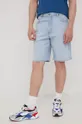 modrá Rifľové krátke nohavice Lee Pánsky