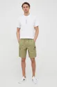 Pamučne kratke hlače Calvin Klein Jeans zelena
