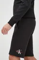 črna Bombažne kratke hlače Calvin Klein Jeans