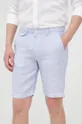 Lanene kratke hlače La Martina bijela