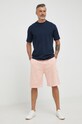 Bavlněné šortky BOSS Boss Casual 50472406 růžová AW22