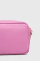 Δερμάτινη τσάντα Patrizia Pepe ροζ