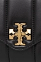 Δερμάτινη τσάντα Tory Burch μαύρο