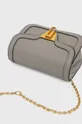Кожаная сумочка Coccinelle серый