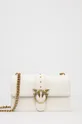 λευκό Pinko - Δερμάτινη τσάντα Γυναικεία