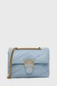 μπλε Δερμάτινη τσάντα Pinko Γυναικεία