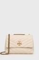 Tory Burch torebka skórzana Kira Chevron Small nie mieści A4 beżowy 90452.122
