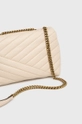 beżowy Tory Burch torebka skórzana Kira Chevron Small