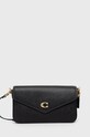 Coach poseta de piele uni negru C8439