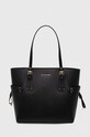 Kožená kabelka MICHAEL Michael Kors usňová koža čierna 30H7GV6T9L.