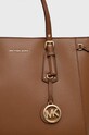 Kožená kabelka MICHAEL Michael Kors hnědá 30H7GV6T8L