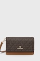 Кожена чанта MICHAEL Michael Kors гладка кожа кафяв 32S1GT9C2B