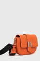 Δερμάτινη τσάντα Karl Lagerfeld πορτοκαλί