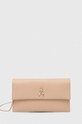 Patrizia Pepe kopertówka skórzana skóra licowa beżowy CB5460.L011