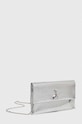 Kožená listová kabelka Patrizia Pepe CB5460.L041 strieborná AA00