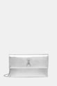 Patrizia Pepe kopertówka damska skórzana srebrny CB5460.L041