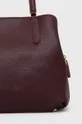 burgundské Kožená kabelka Lauren Ralph Lauren