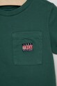 Chłopiec Tommy Hilfiger t-shirt bawełniany dziecięcy KB0KB07020.PPYY zielony