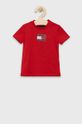 červená Dětské bavlněné tričko Tommy Hilfiger Chlapecký