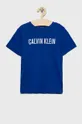 Παιδικό βαμβακερό μπλουζάκι Calvin Klein Underwear σκούρο μπλε
