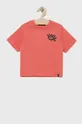 Παιδικό βαμβακερό μπλουζάκι Desigual πορτοκαλί