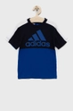 niebieski adidas Performance T-shirt bawełniany dziecięcy HC5651 Chłopięcy