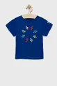 modrá Detské bavlnené tričko adidas Originals HE6838 Chlapčenský