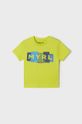 žuto-zelena Dječja pamučna majica kratkih rukava Mayoral Za dječake