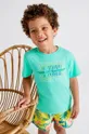 τιρκουάζ Παιδικό βαμβακερό μπλουζάκι Mayoral Για αγόρια