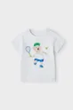 biały Mayoral T-shirt bawełniany dziecięcy Chłopięcy