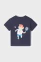 Детская хлопковая футболка Mayoral тёмно-синий