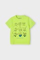 Dječja pamučna majica kratkih rukava Mayoral print zelena 1017.3L.BABY
