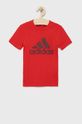 červená Dětské tričko adidas Performance HE9280 Chlapecký